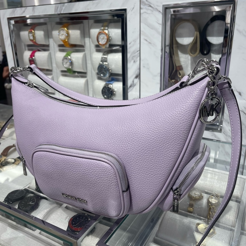 MICHAEL KORS Merritt Medium Pebbled Leather Convertible Shoulder Bag
Quartz 
NWT - Picture 11 of 16